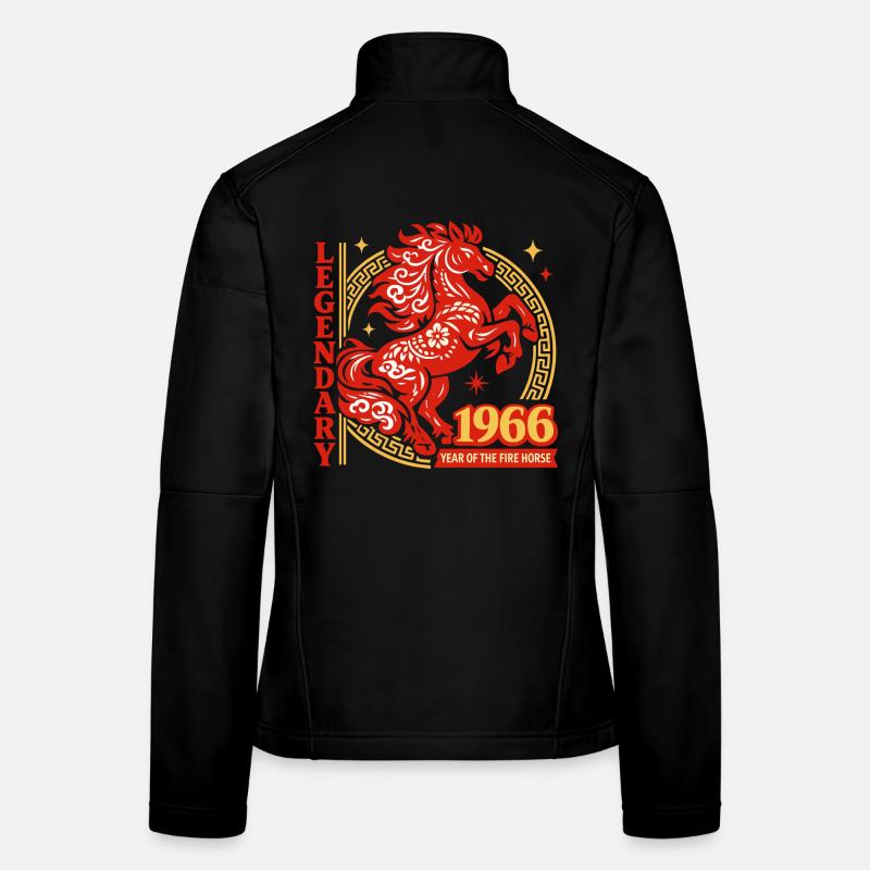 1966 Feuerpferd Legende 60. Geburtstag Geschenk Frauen Softshelljacke