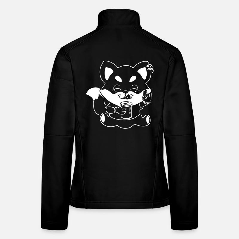 Metal-Fuchs mit Dose Frauen Softshelljacke