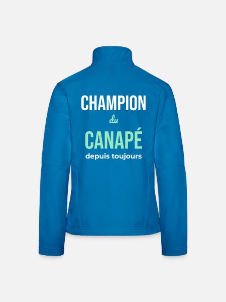 Canapé Champion — Flemme Assumée - Veste en tissu softshell Femme - noir - Dos