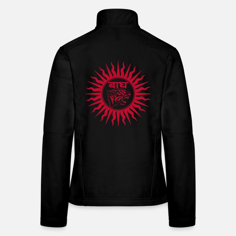 Indischer Tiger (rot) Frauen Softshelljacke