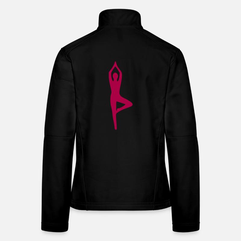 Formes de yoga Silhouettes Veste en tissu softshell Femme