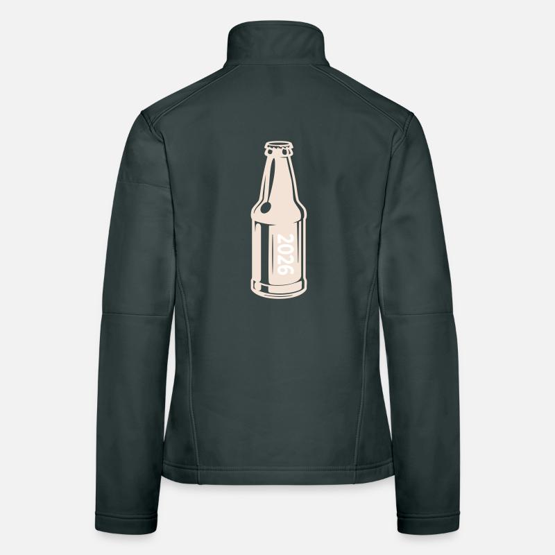 Bouteille de bière 2026 Veste en tissu softshell Femme