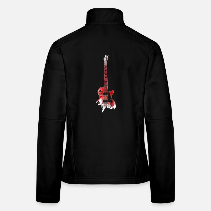 Red Guitar Frauen Softshelljacke