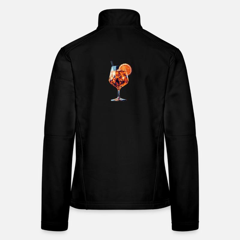 Ein sommerlicher Drink im Polygon-Stil Frauen Softshelljacke