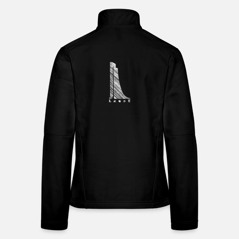 Modernes Laboe Ehrenmal – Maritimes Ostsee Design - Frauen Softshelljacke - Schwarz