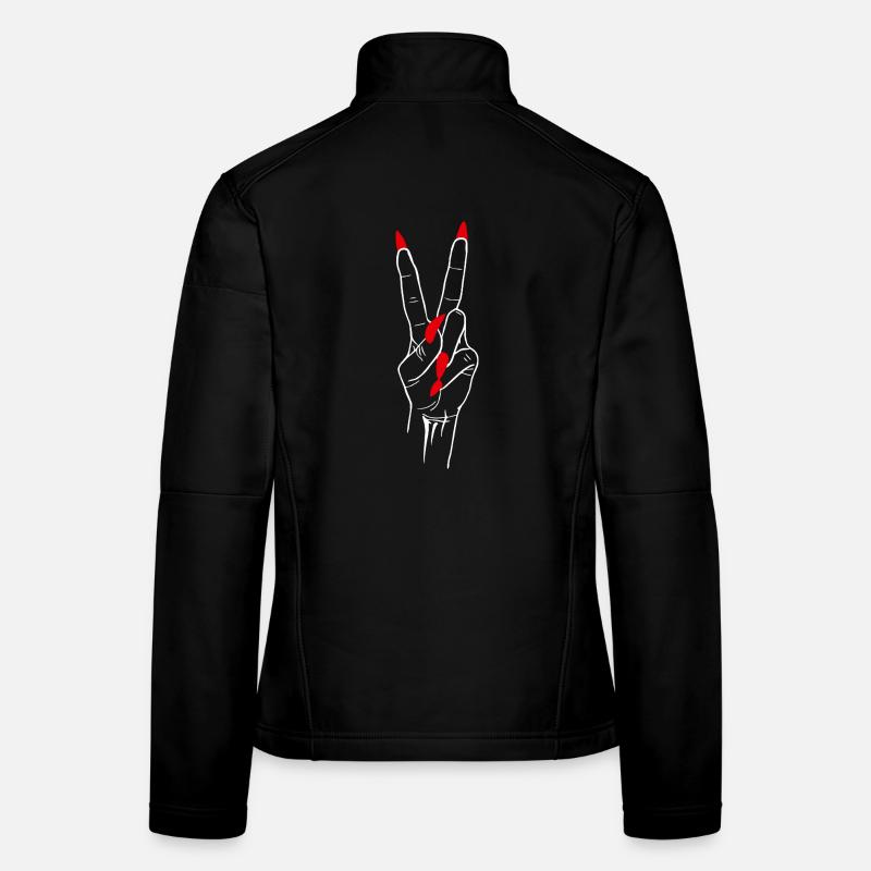 Victory Peace Hand Symbol Women's Softshell Jacket