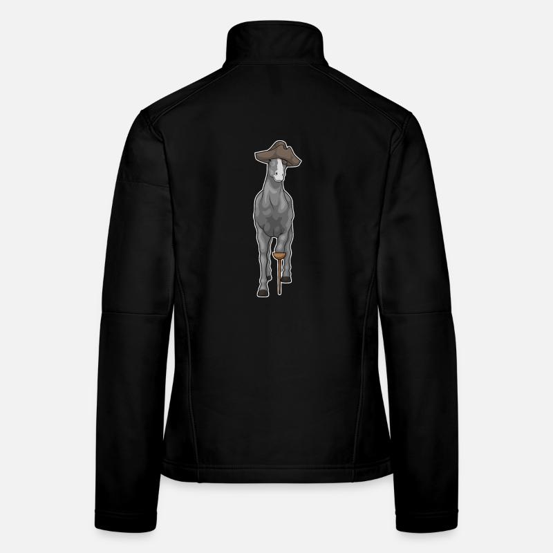 Pferd Pirat Holzbein Frauen Softshelljacke