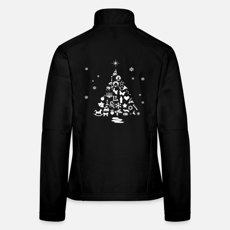 Festive Christmas Tree with Gifts Women's Softshell Jacket
