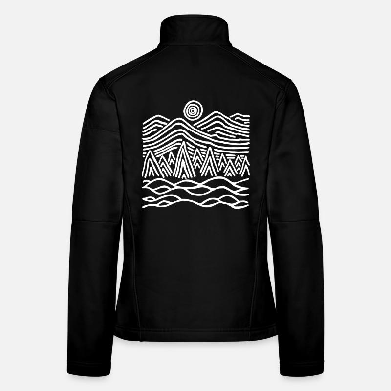 Paysage blanc étrange Veste en tissu softshell Femme