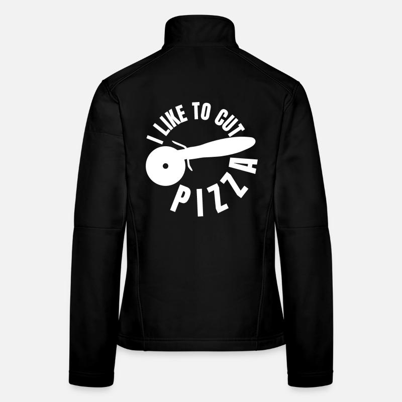 I like to slice pizza Women's Softshell Jacket