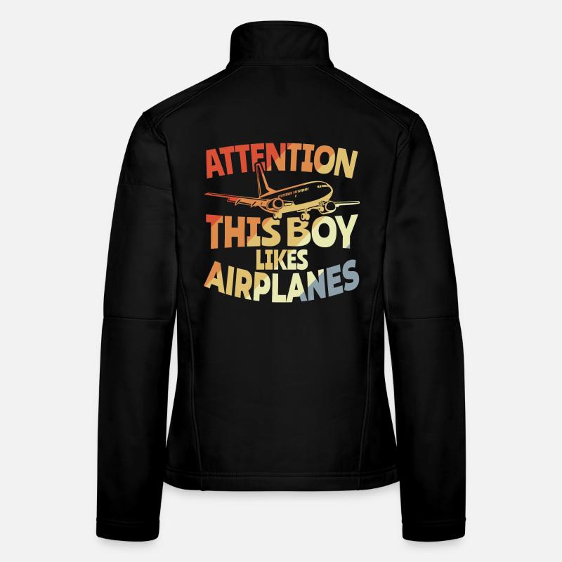 This boy likes airplanes Women's Softshell Jacket