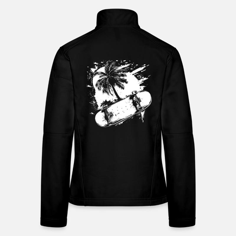 Dessin de skateboard Veste en tissu softshell Femme