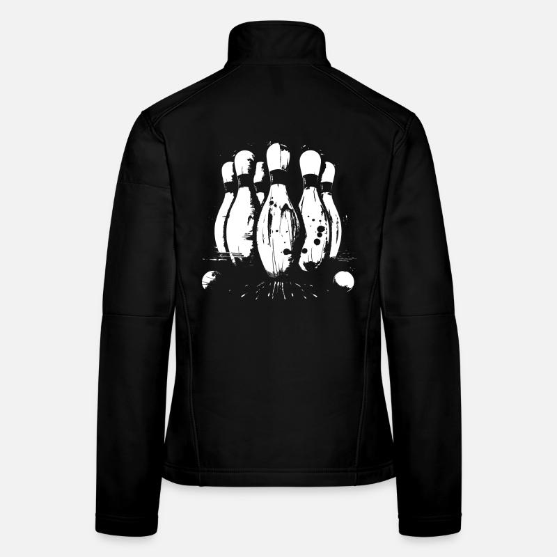 Bowling Spiel Grafik Frauen Softshelljacke