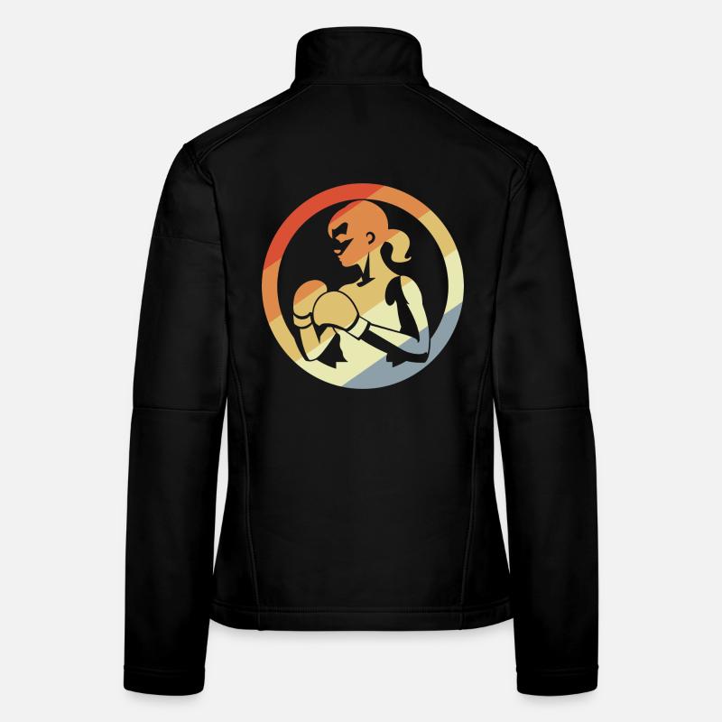 Retro Boxerin Frauen Softshelljacke