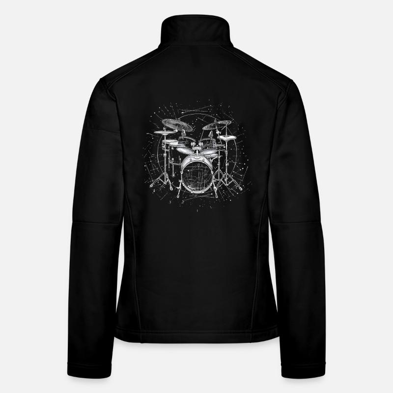 Drum Sketch Women's Softshell Jacket