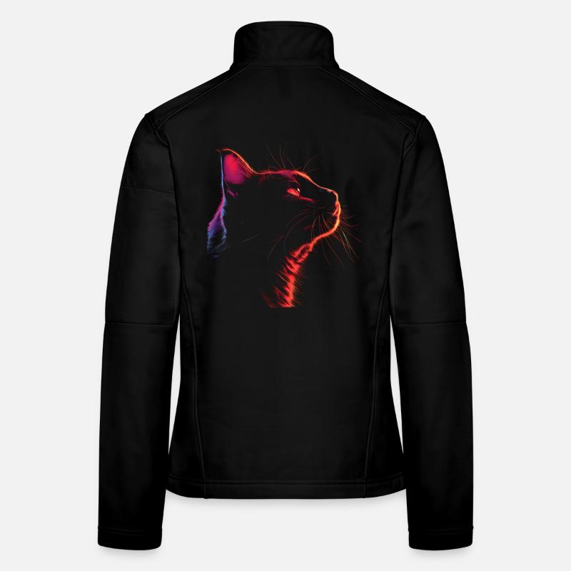 Chat Vintage Veste en tissu softshell Femme