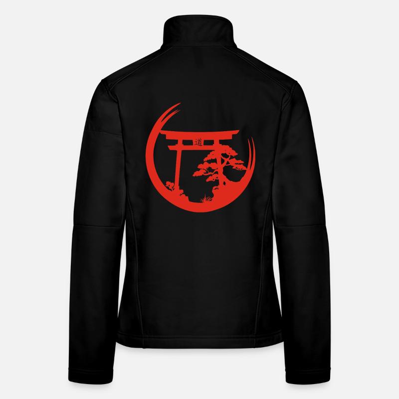 Japanese atmosphere (red) Women's Softshell Jacket