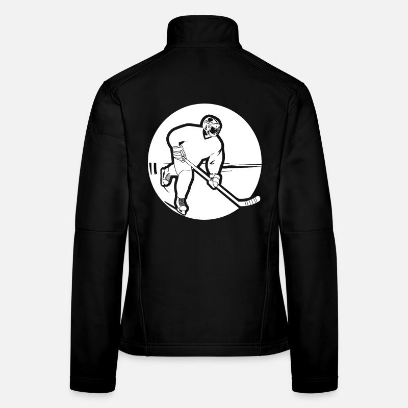 Eishockeyspieler Zeichnung Frauen Softshelljacke