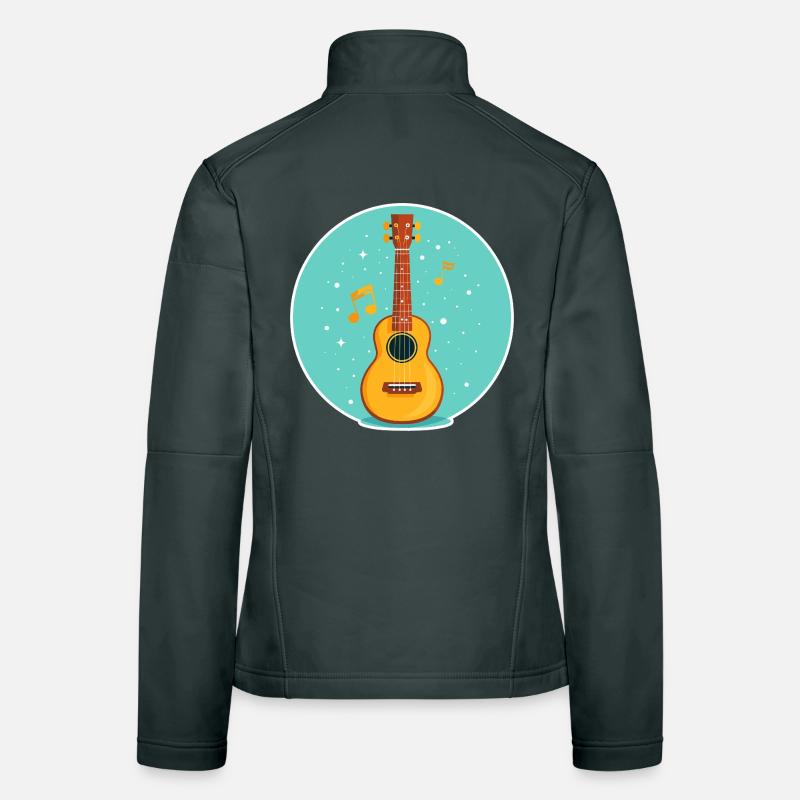 Ukulele Illustration Women's Softshell Jacket