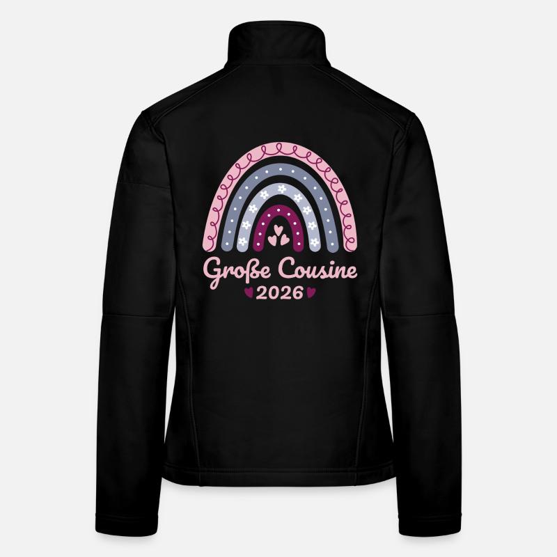 Große Cousine 2026 Regenbogen Frauen Softshelljacke