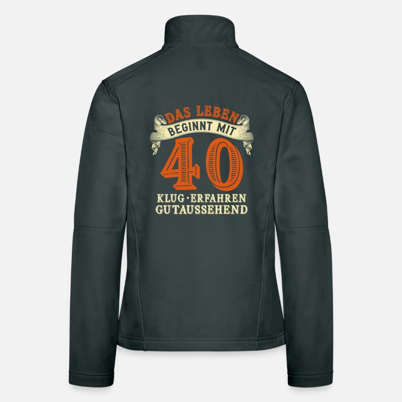 La vie commence à 40 ans pour votre 40e anniversaire Veste en tissu softshell Femme