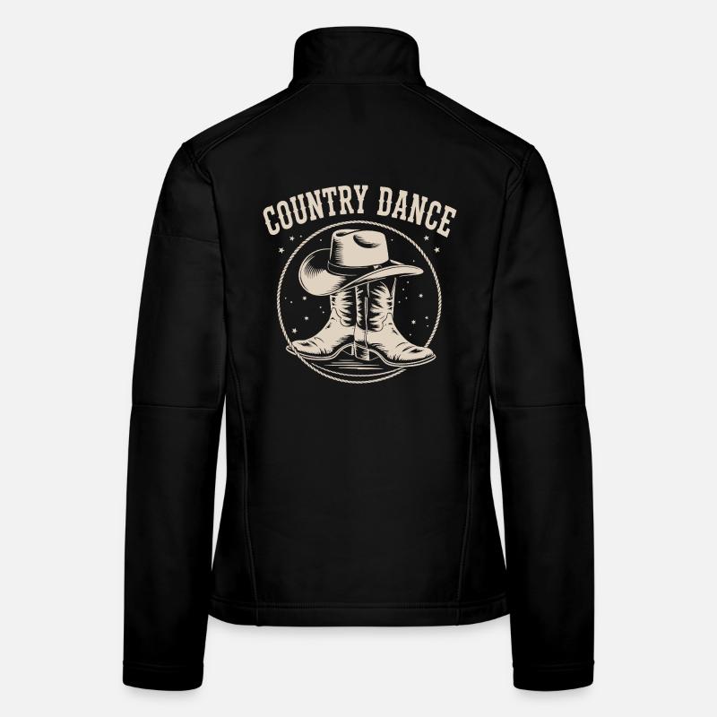 Conception de danse country Veste en tissu softshell Femme