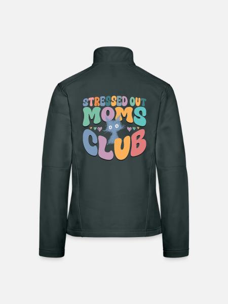 Mom Life Graphic Tee - Women's Softshell Jacket - black - Back