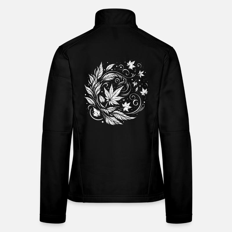 Herbstblätter im Wind Design – Fall Vibes Frauen Softshelljacke