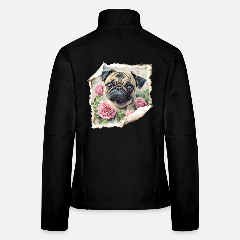 Pug Vintage Women's Softshell Jacket