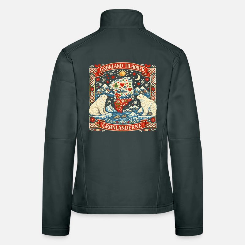 Greenland Independence Statement Gift Funny Women's Softshell Jacket