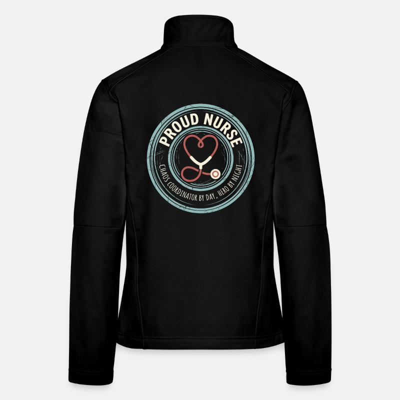 Motif de l’infirmière fière - Coordinateur du chaos Veste en tissu softshell Femme