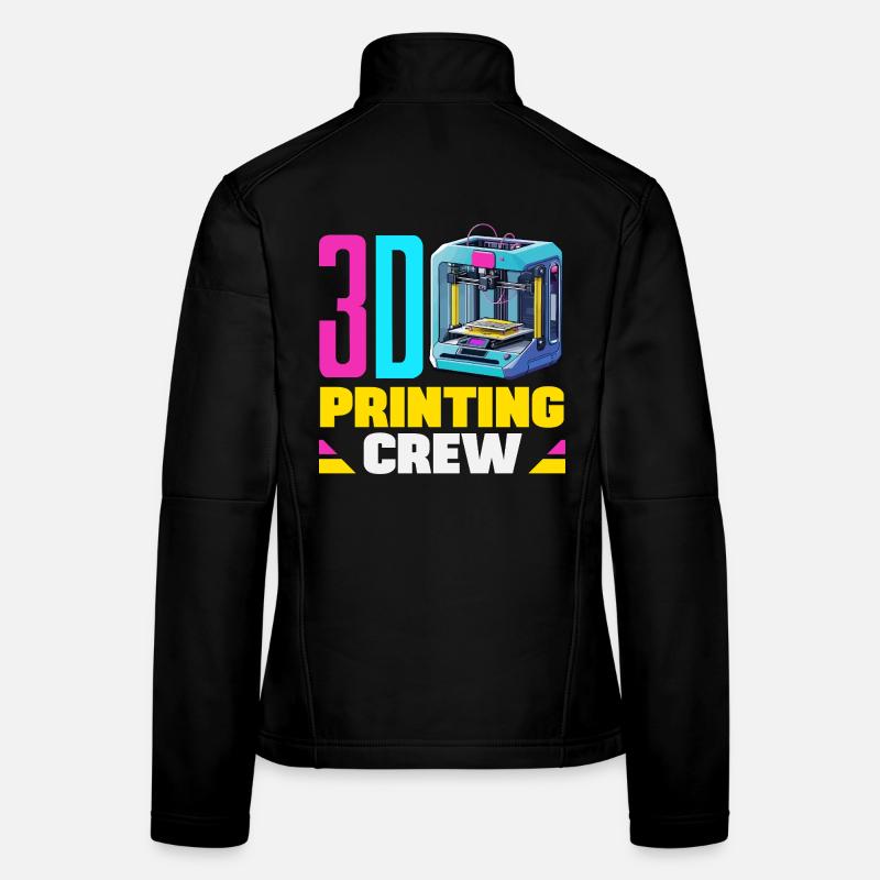 Équipe de robotique spatiale d’impression 3D Crew Maker Drôle Veste en tissu softshell Femme