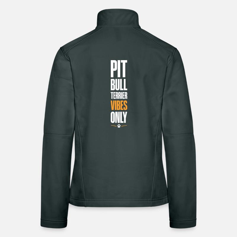Pitbull Terrier Vibes Only Women's Softshell Jacket