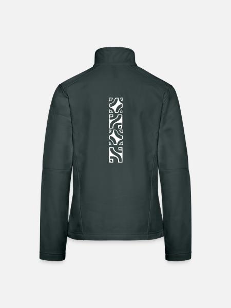TEMANAVA (Blanc) - Veste en tissu softshell Femme - noir - Dos