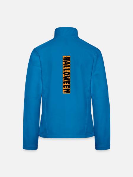 Design effrayant d’Halloween avec des citrouilles et des araignées - Veste en tissu softshell Femme - noir - Dos