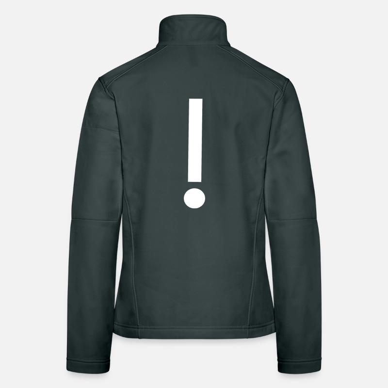 Exclamation Mark Template Design Pattern Women's Softshell Jacket