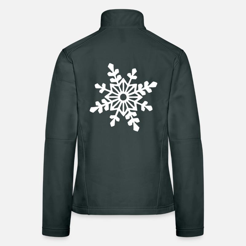 Flocon de neige blanc Veste en tissu softshell Femme
