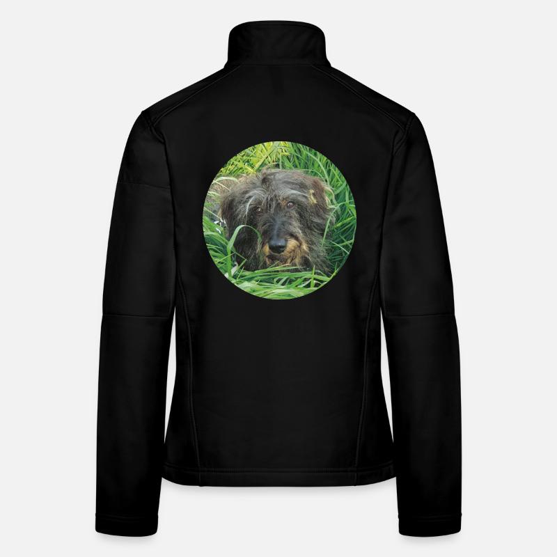 Süßer Rauhaardackel lebensecht - Teckel Frauen Softshelljacke