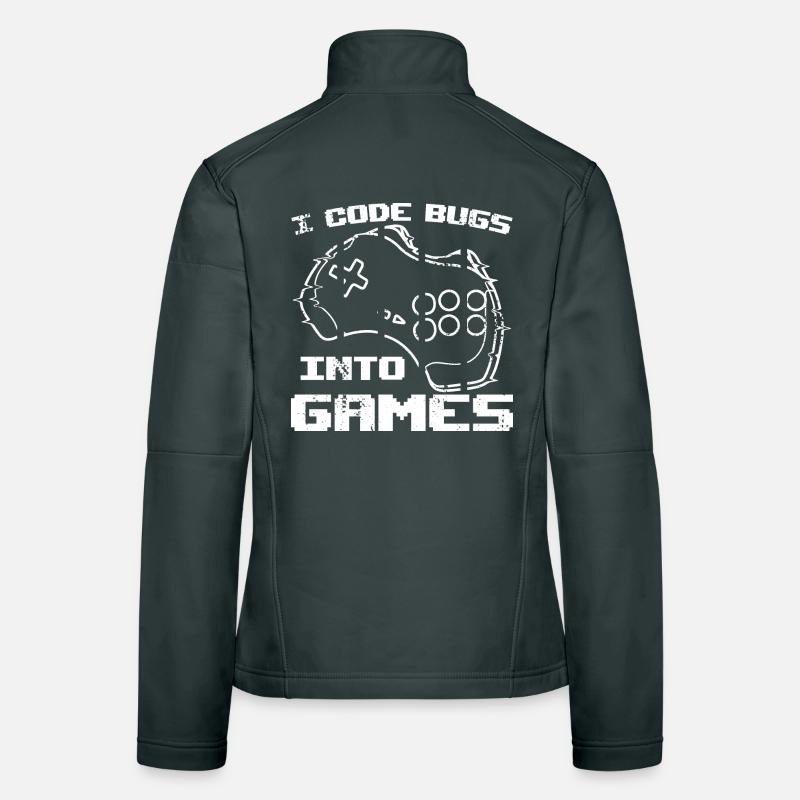 Je programme des bugs dans les jeux vidéo Veste en tissu softshell Femme