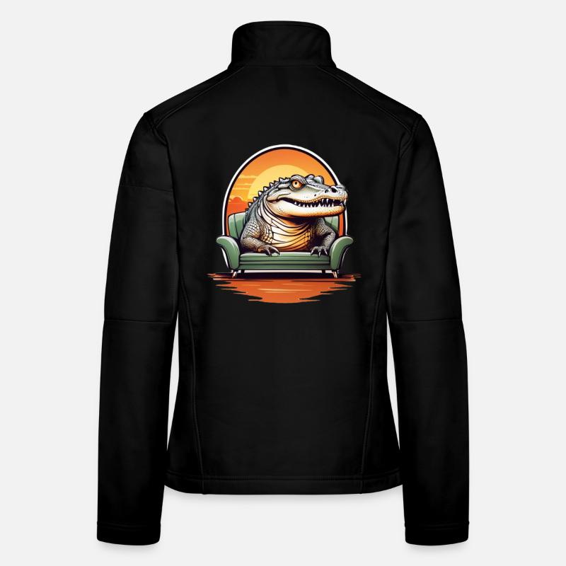 Alligator sur canapé Veste en tissu softshell Femme