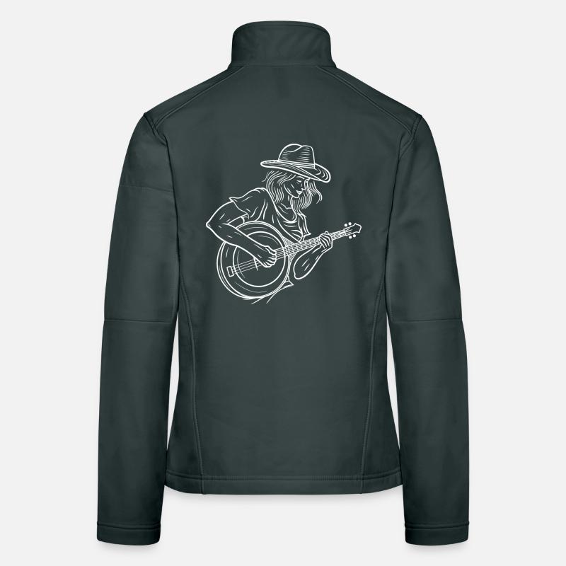 Banjo player Women's Softshell Jacket