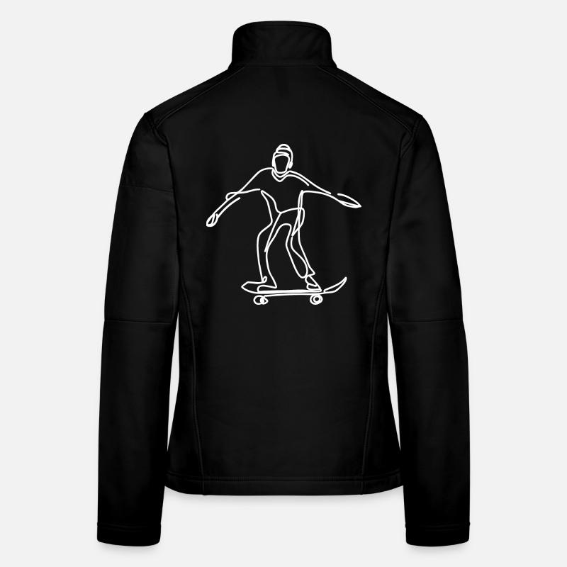 Skateboarder Drawing Women's Softshell Jacket