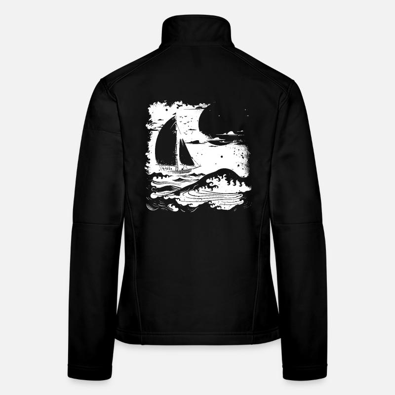 Dessin de voile Veste en tissu softshell Femme