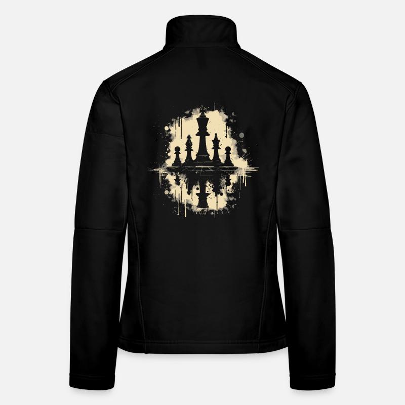 Chess Pieces Graffiti Women's Softshell Jacket