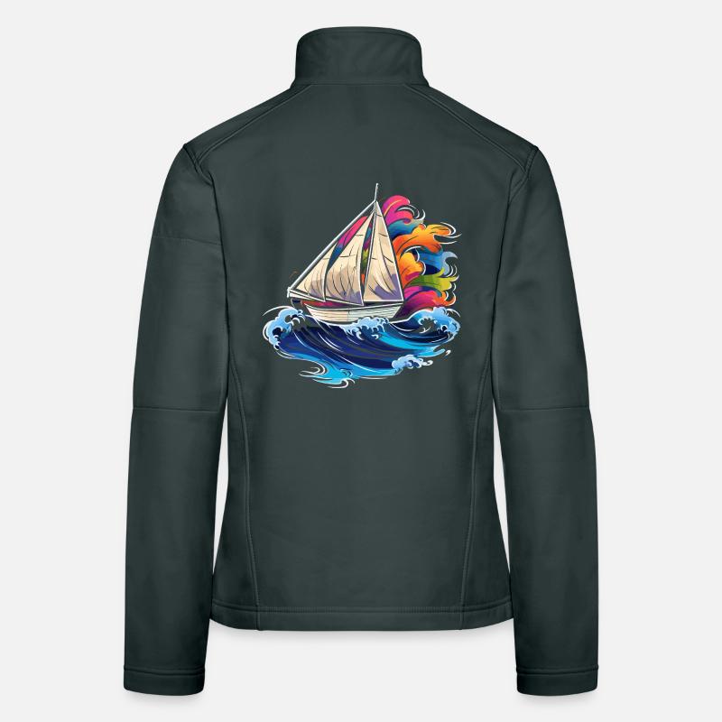 Sailing Synthwave Women's Softshell Jacket
