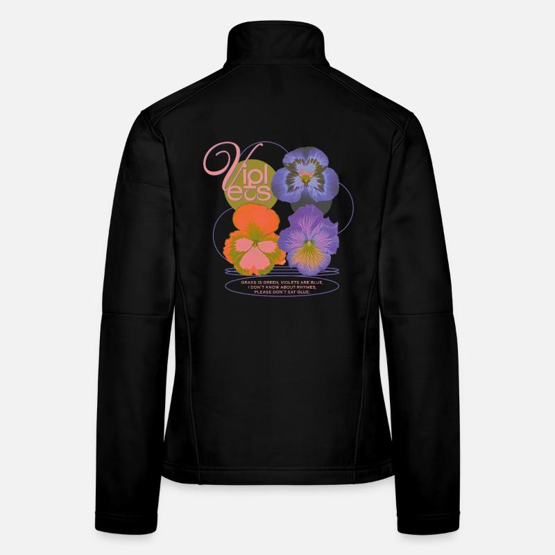 Violet's Poem Flower Humor Women's Softshell Jacket