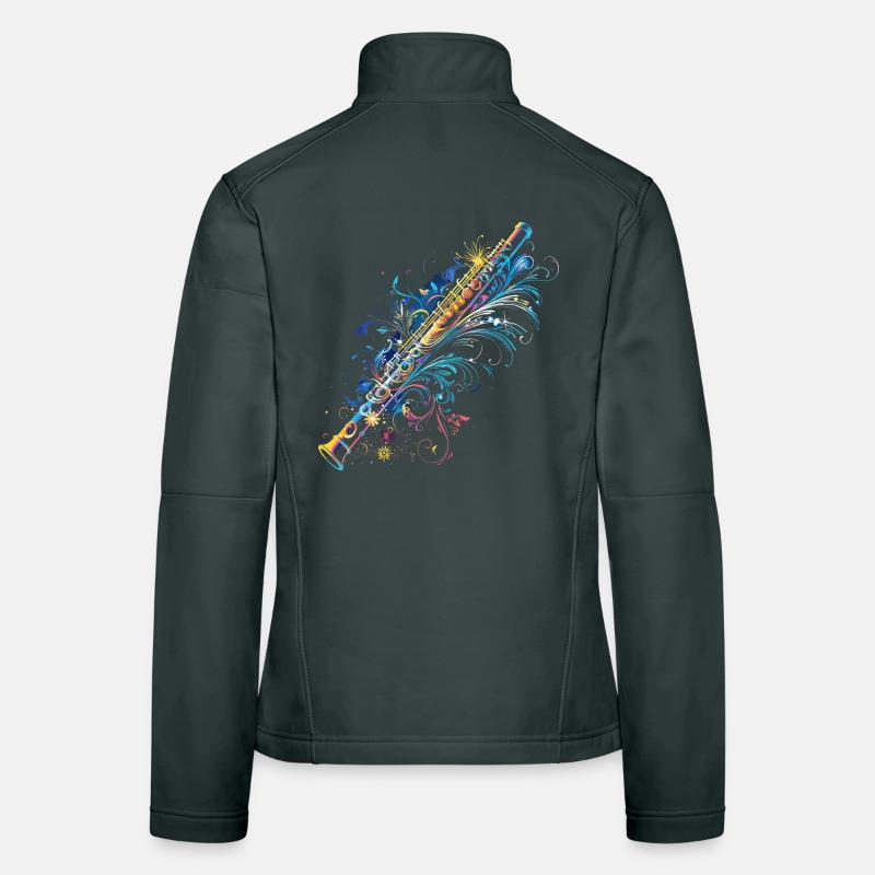 Flute Comic Women's Softshell Jacket