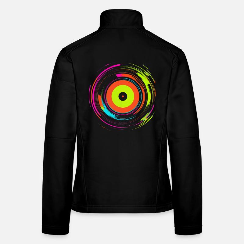 Vinyl Record Retrowave Women's Softshell Jacket