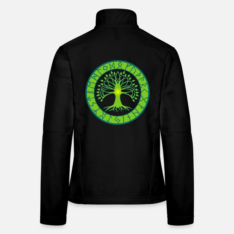 Runenbaum des Lebens Frauen Softshelljacke