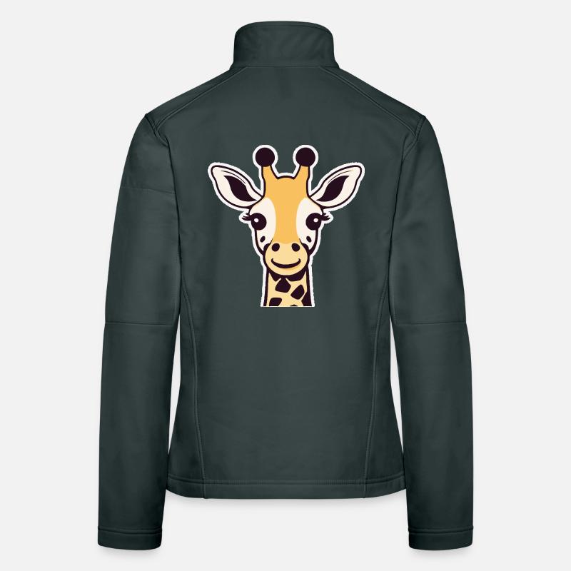 Cute Giraffe (Head) Women's Softshell Jacket